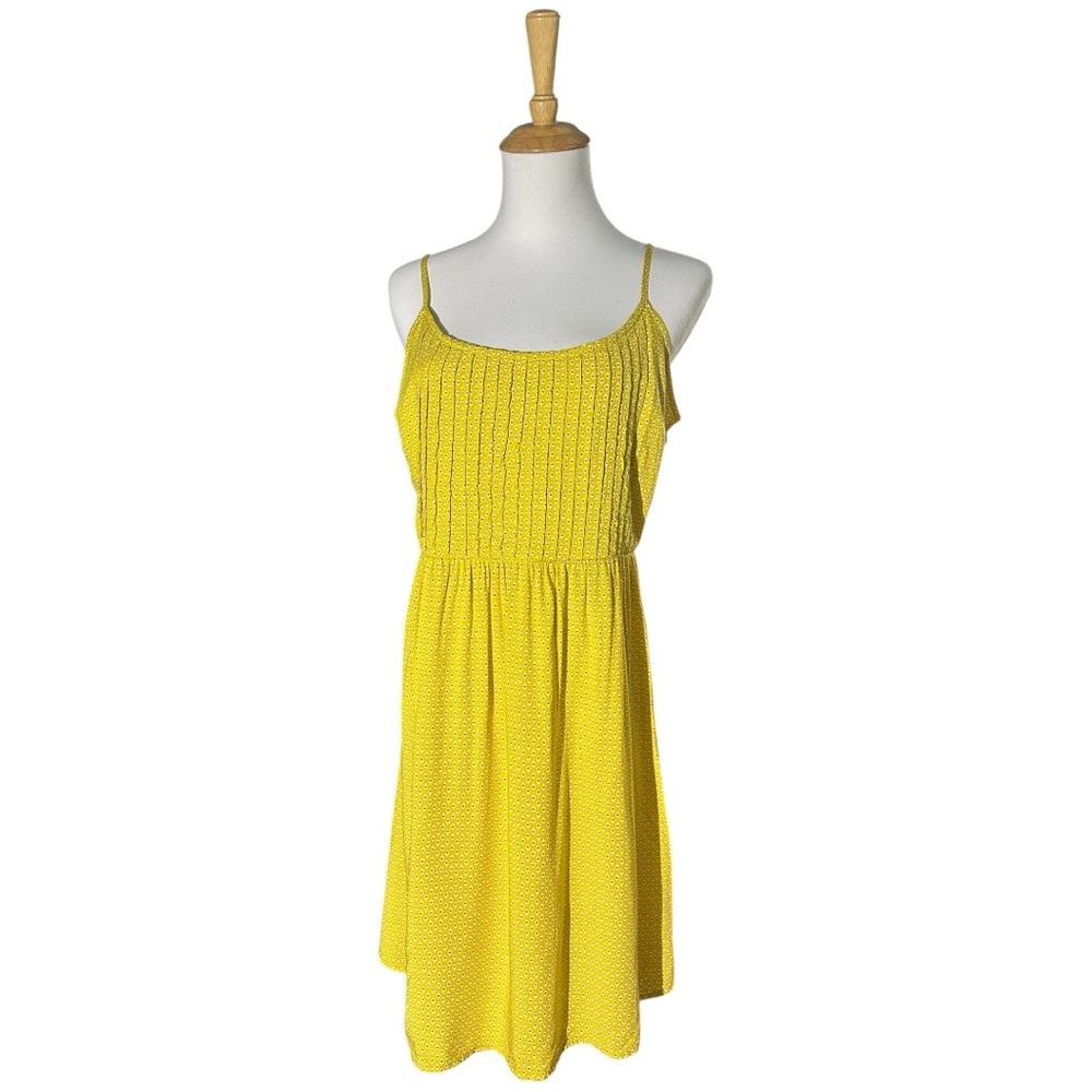 Old Navy Yellow Pleated Sundress Midi